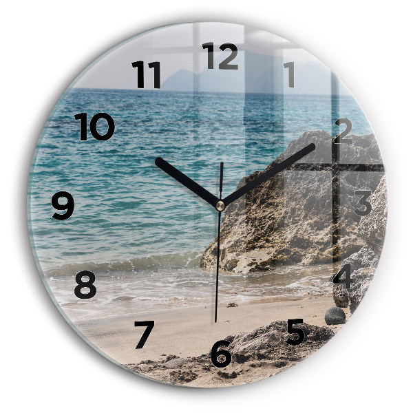 Reloj de pared redondo Vista del mar Mediterráneo