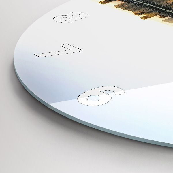 Reloj redondo pared Ciudad junto al río