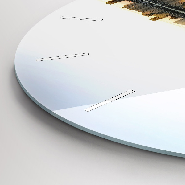 Reloj redondo pared Ciudad junto al río