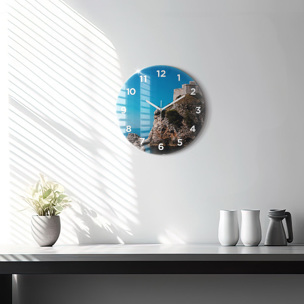 Reloj redondo pared Acantilados de Dubrovnik