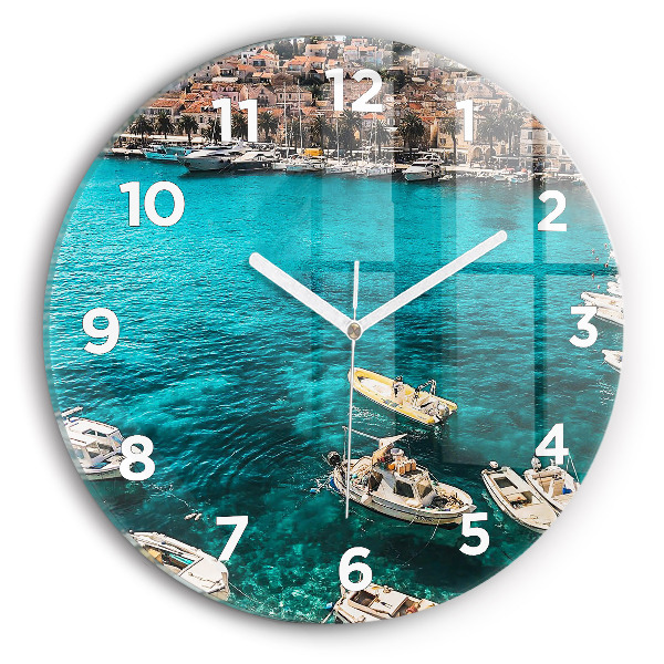 Reloj de pared redondo Barcos en Croacia
