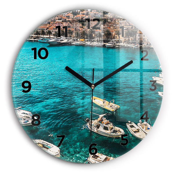 Reloj de pared redondo Barcos en Croacia