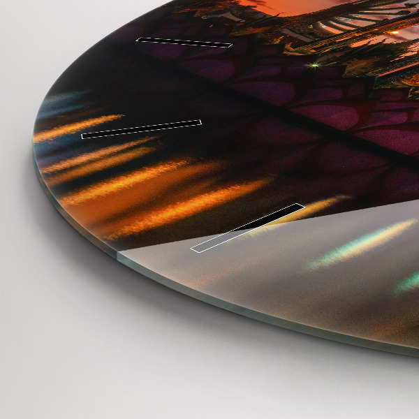 Reloj redondo pared Templo en Bangkok