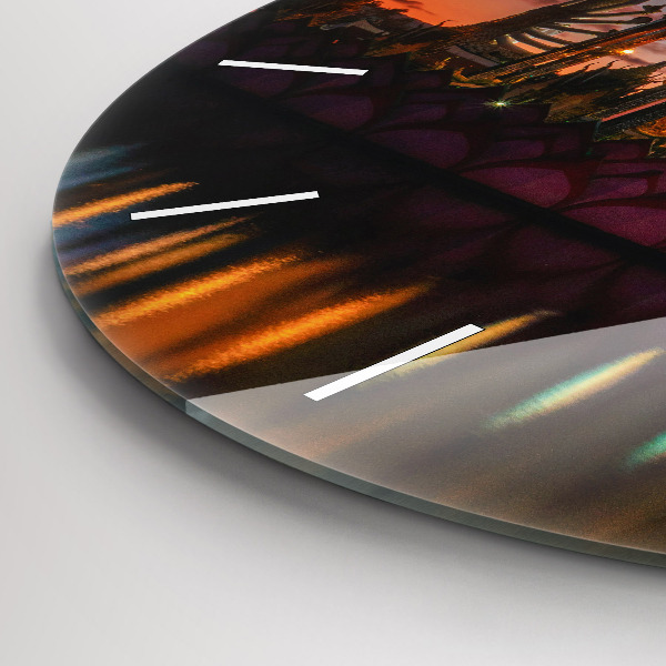 Reloj redondo pared Templo en Bangkok