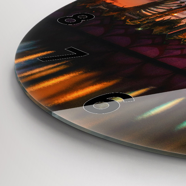 Reloj redondo pared Templo en Bangkok