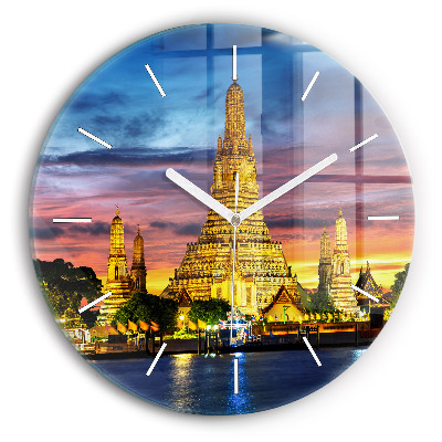 Reloj de pared redondo Templo en Bangkok