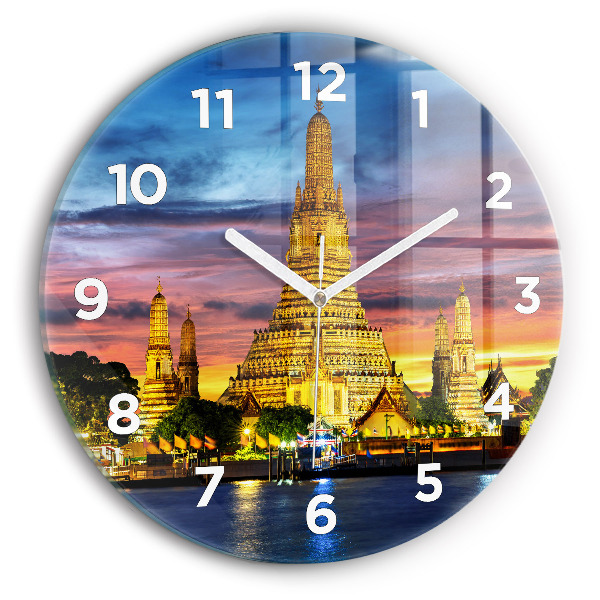 Reloj de pared redondo Templo en Bangkok