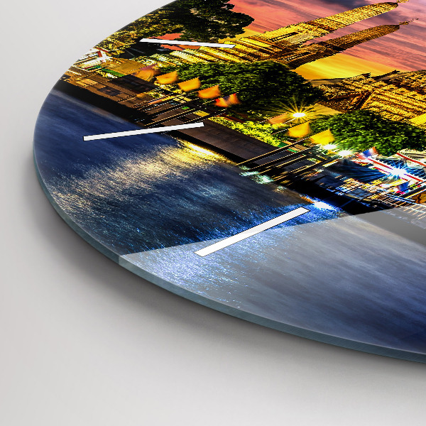 Reloj de pared redondo Templo en Bangkok