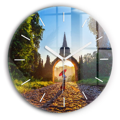 Reloj de pared redondo Parque Surat Thani Tailandia