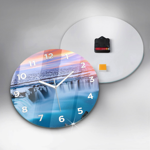 Reloj de pared redondo Cascada de Godafoss Islandia