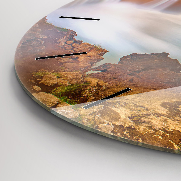 Reloj redondo pared Godafoss en Islandia