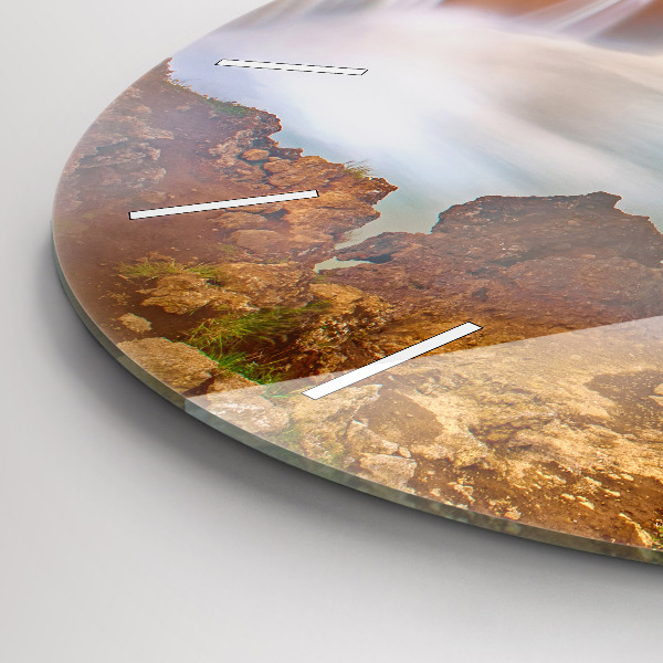 Reloj redondo pared Godafoss en Islandia