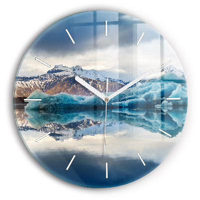 Reloj de pared redondo Lago Jokulsarlon Islandia