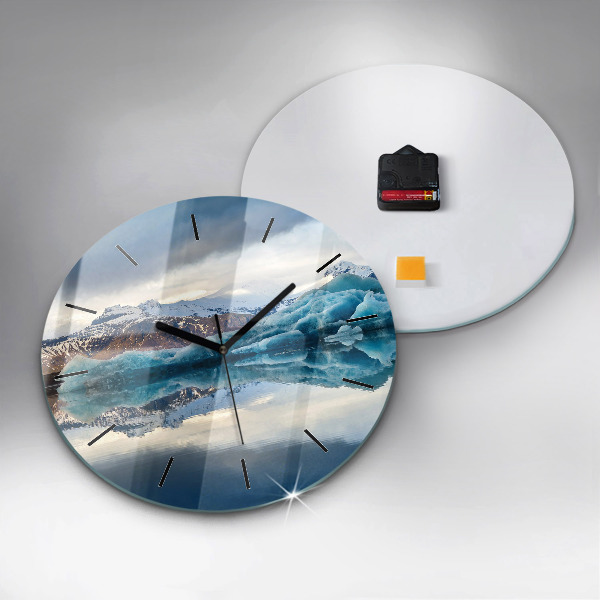 Reloj de pared redondo Lago Jokulsarlon Islandia