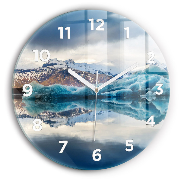 Reloj de pared redondo Lago Jokulsarlon Islandia