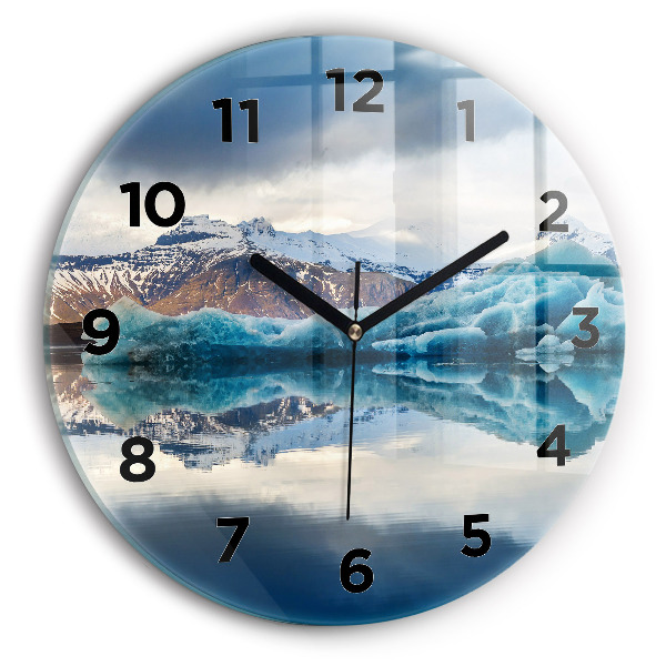 Reloj de pared redondo Lago Jokulsarlon Islandia