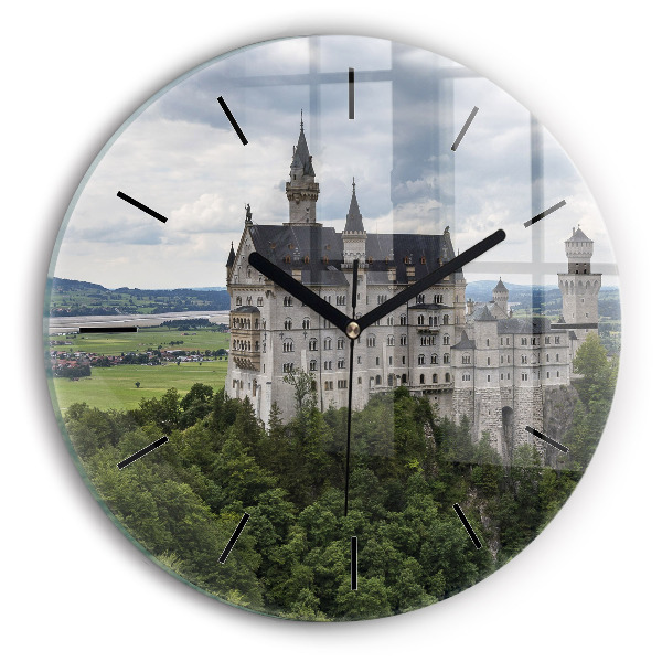 Reloj de cristal redondo Castillo de Neuschwanstein