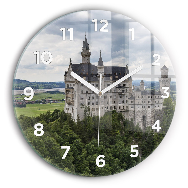 Reloj de cristal redondo Castillo de Neuschwanstein