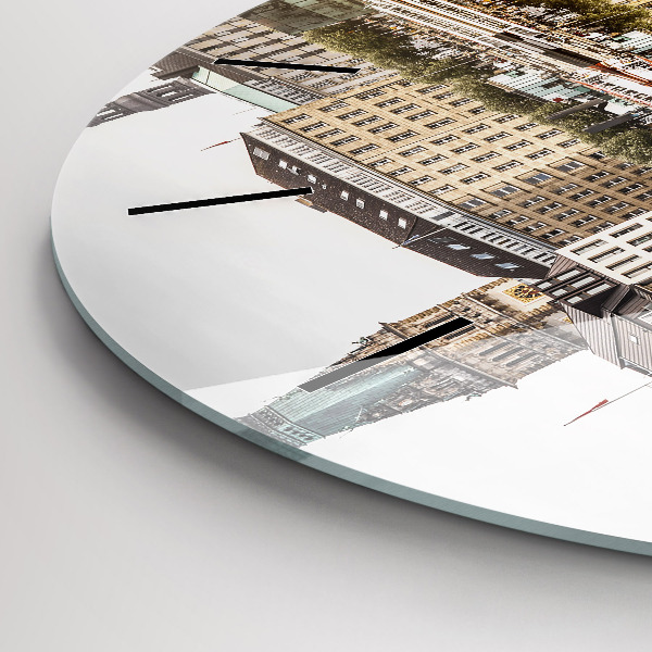 Reloj redondo pared Río Hamburgo, Alemania