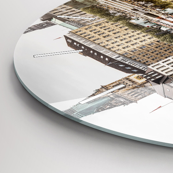 Reloj redondo pared Río Hamburgo, Alemania