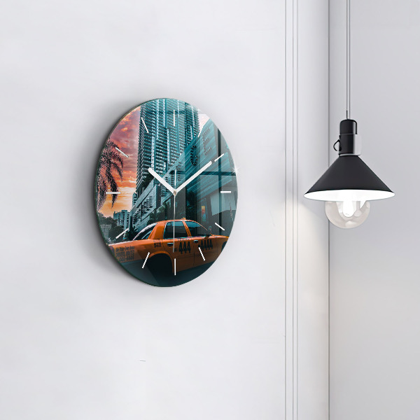 Reloj de pared redondo Miami, Florida