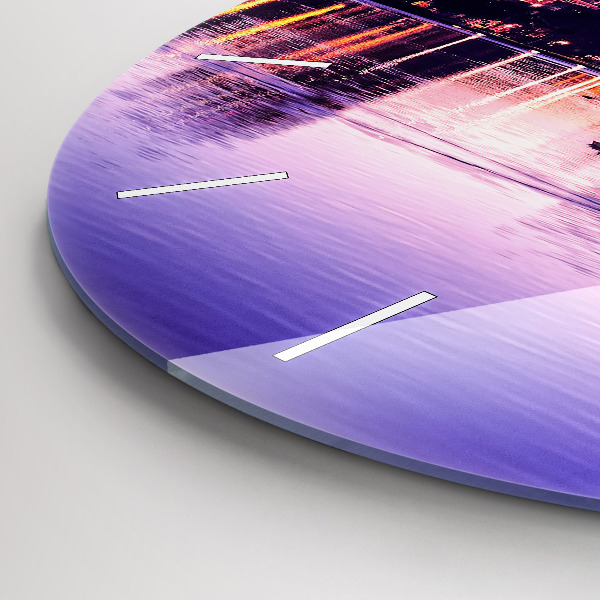 Reloj de pared redondo Río Hamburgo Alemania