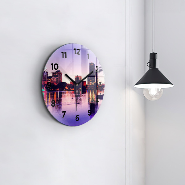 Reloj de pared redondo Río Hamburgo Alemania