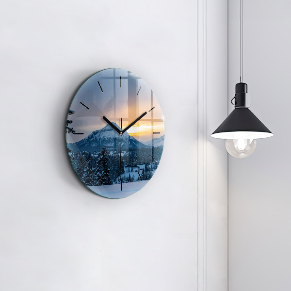 Reloj de pared redondo Paisaje de montaña