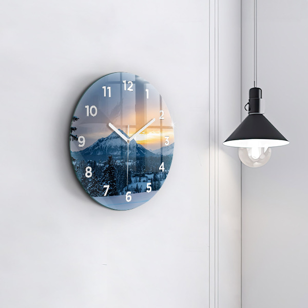 Reloj de pared redondo Paisaje de montaña