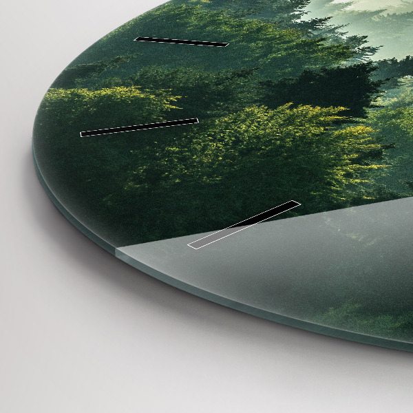 Reloj de cristal redondo Amanecer Beskids