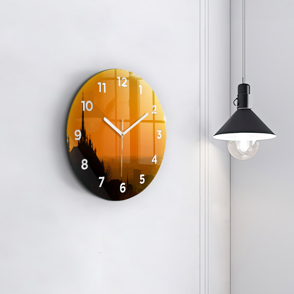 Reloj redondo pared Vista de la catedral de Brno