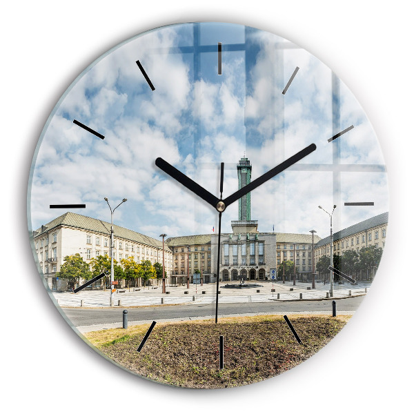 Reloj de pared redondo Panorama de Ostrava