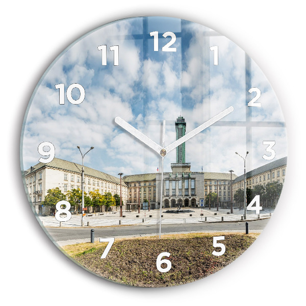 Reloj de pared redondo Panorama de Ostrava