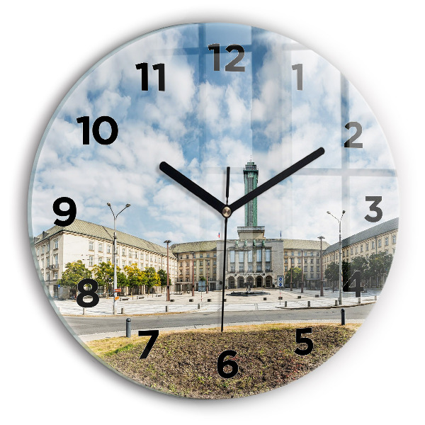 Reloj de pared redondo Panorama de Ostrava