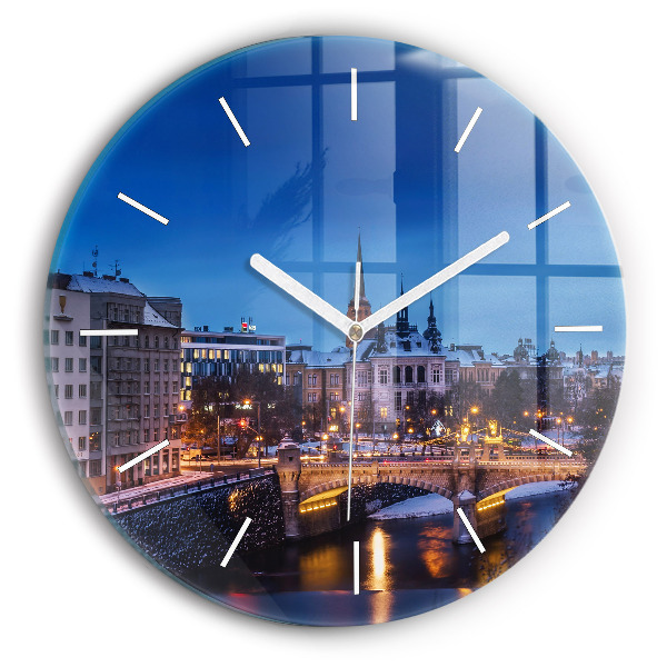 Reloj redondo pared Panorama de Pilsen