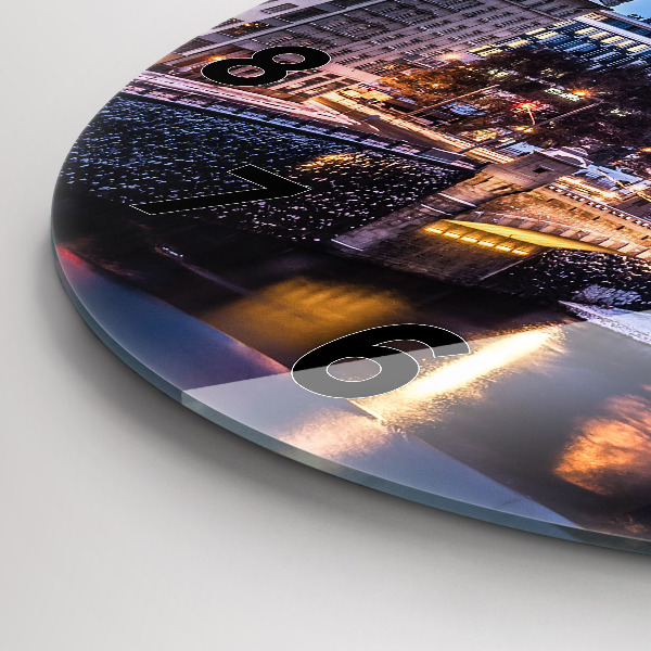 Reloj redondo pared Panorama de Pilsen