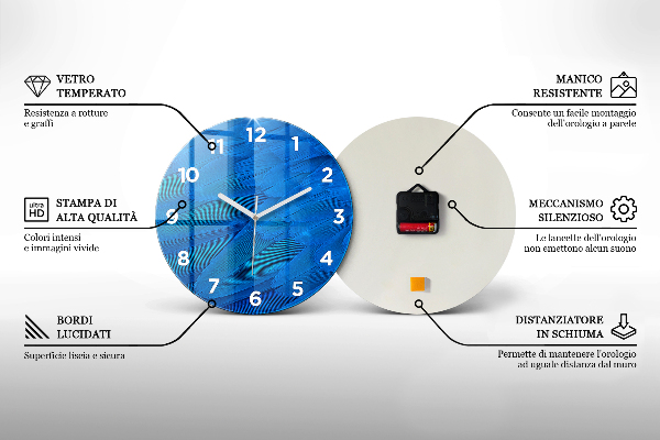 Reloj de pared redondo Panorama de una ciudad en invierno