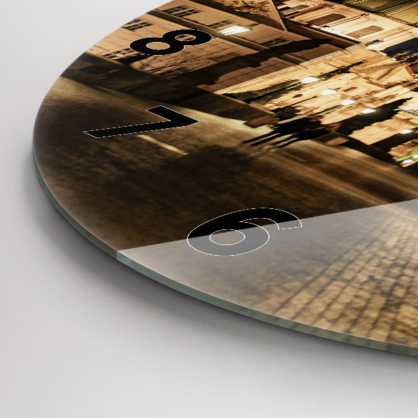 Reloj de pared redondo Puente de Carlos en Praga