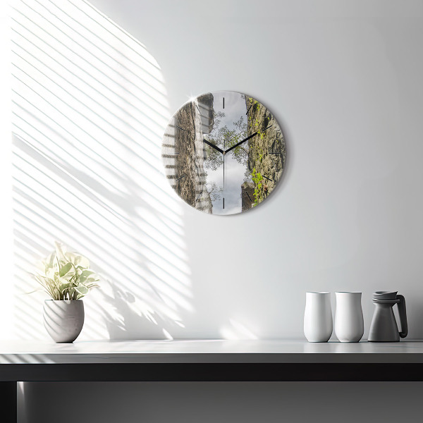 Reloj de pared redondo Ciudad del rock en la República Checa