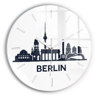 Reloj redondo pared Ilustración de la ciudad de Berlín