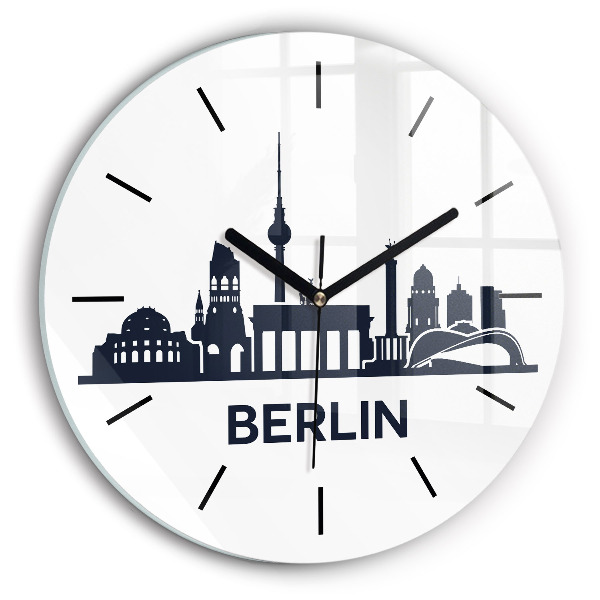 Reloj redondo pared Ilustración de la ciudad de Berlín