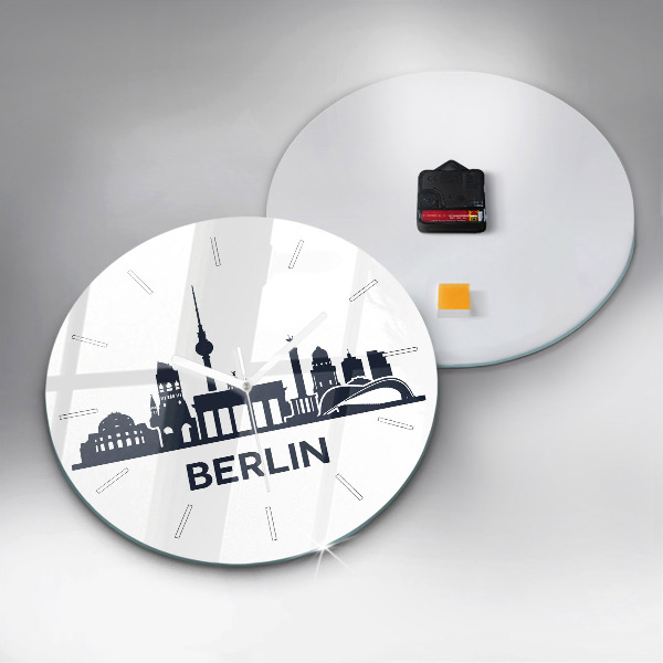 Reloj redondo pared Ilustración de la ciudad de Berlín