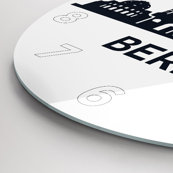 Reloj redondo pared Ilustración de la ciudad de Berlín