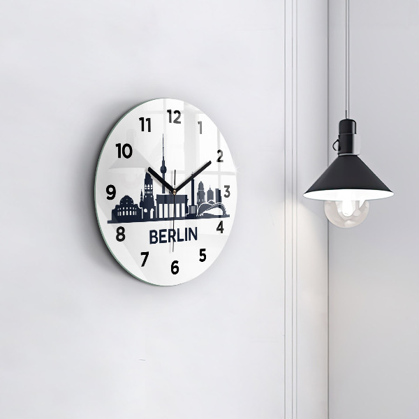Reloj redondo pared Ilustración de la ciudad de Berlín