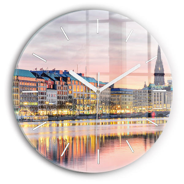 Reloj de cristal redondo Alster en Hamburgo