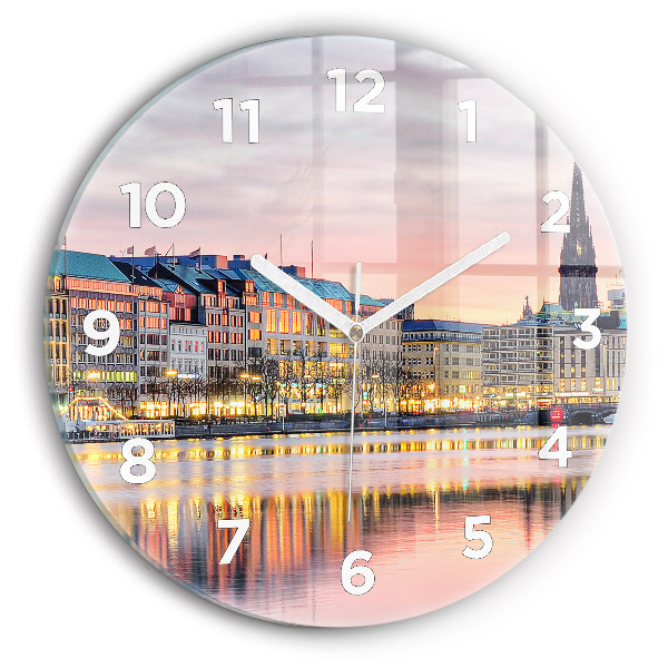 Reloj de cristal redondo Alster en Hamburgo