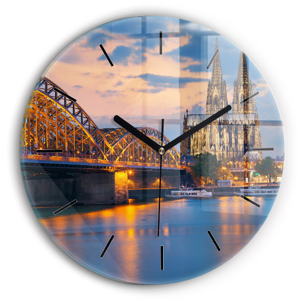 Reloj redondo pared Vista del ayuntamiento