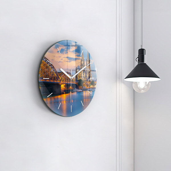 Reloj redondo pared Vista del ayuntamiento