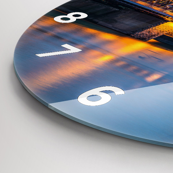 Reloj redondo pared Vista del ayuntamiento