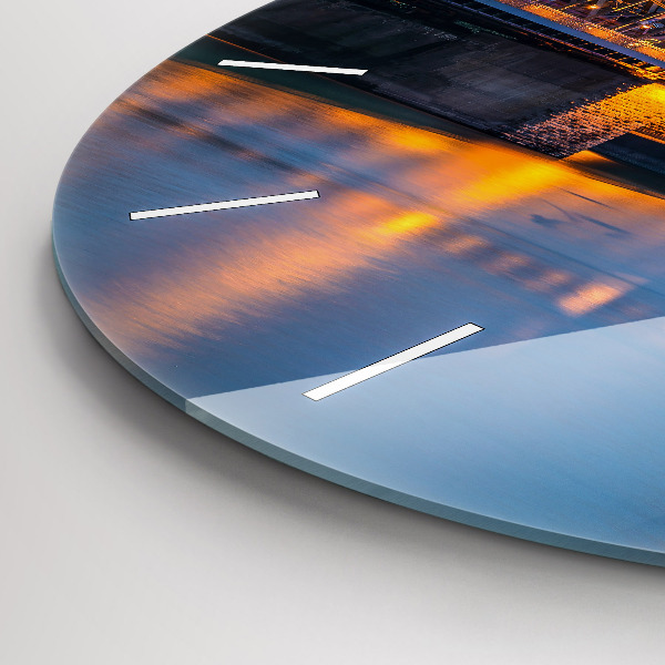 Reloj redondo pared Vista del ayuntamiento